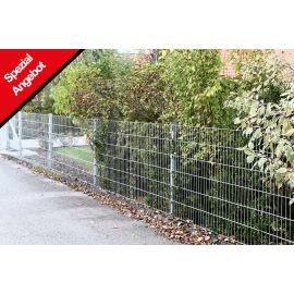 Gitterzaun Zaunset - verzinkt, 10 m, Höhe: 83 cm, Doppelstabmatten 6/5/6 Josef Steiner Gartenzaun Komplettset
