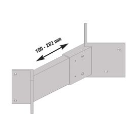 Alu Fußplatte für Pfosten 100 x 100 mm, stirnseitig, Eck