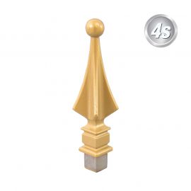 Alu-Ornament Abdeckkappe - Farbe: gold, Form: Kugel