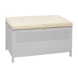 Garderobenbank Mod. Elisa mit gepolsterter Sitzfläche und Stauraum - Breite: 800 mm, Höhe: 450 mm, Tiefe: 400 mm