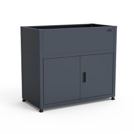 Hochbeet Julia mit Stauraum aus Stahl - Farbe: anthrazit, Maße (L x B x H): 100 x 50 x 85 cm