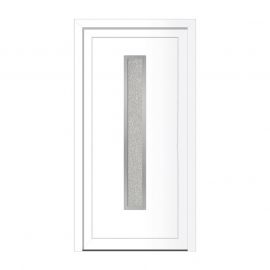 Kunststoff Eingangstür Mod. Pia - 1000 x 2100 mm (B x H), Farbe: weiß, Anschlag: innen links - DIN links