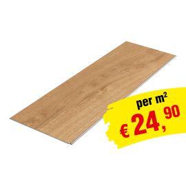 Laminatboden Clicksystem  - Modell: LENS Eiche Dekor, Abmessung: 1292 x 193 x 8 mm