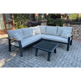 Loungemöbel Lissabon Set 4-teilig - Farbe: anthrazit