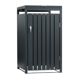 Mülltonnenbox Elis 1-flügelig erweiterbar - Farbe: anthrazit, Breite: 68 cm, Höhe: 120 cm, Tiefe: 80 cm