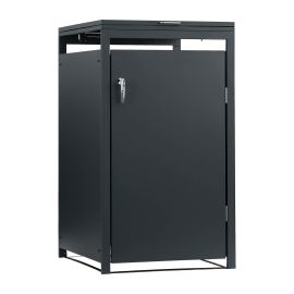 Mülltonnenbox Rosa 1-flügelig erweiterbar - Farbe: anthrazit, Breite: 68 cm, Höhe: 120 cm, Tiefe: 80 cm
