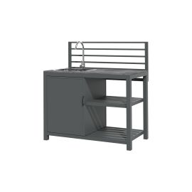 Outdoorküche aus Aluminium & Sinterstein Modul A Spüle - Breite: 1200 mm, Tiefe: 590 mm, Höhe: 1240 mm
