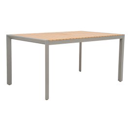 Esstisch Atlanta aus Aluminium - Aluminiumfarbe: graualuminium, Länge: 1480 mm, Breite: 900 mm, Höhe: 720 mm