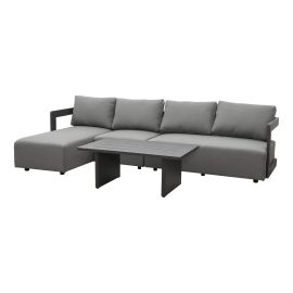 Sitzgruppe Havana - bestehend aus 1x Loungesofa 3-teilig, 1x Gartentisch, 1x Cover wasserdicht