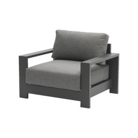 Loungesessel London aus Aluminium - Farbe: anthrazit, Maße: 1010  x 840 x 670 mm