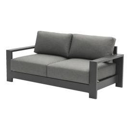 Loungesofa 2-Sitzer London aus Aluminium - Farbe: anthrazit, Maße: 1780  x 840 x 670 mm