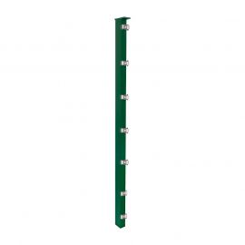 Zaunpfosten Mod. S - Ausführung: grün beschichtet, für Zaunhöhe: 43 cm, Länge: 45 cm, Befestigungspunkte: 3