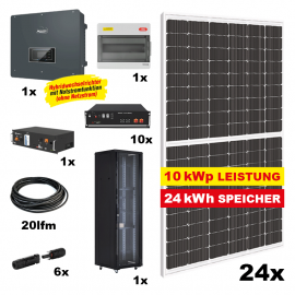Photovoltaik POWER PLUS 9 Komplettanlage - Gesamtleistung: 10 kWp, Speicher: 24 kWh