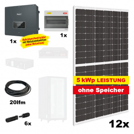 Photovoltaik POWER PLUS 3 Komplettanlage - Gesamtleistung: 5 kWp, ohne Speicher