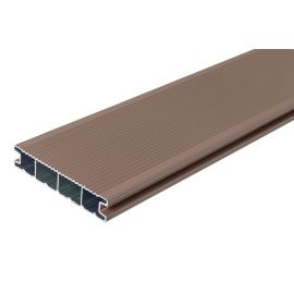 Terrassendielen Aluminium - Länge: 3000 mm, Querschnitt: 144 x 27 mm, Farbe: braun
