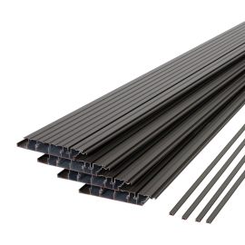 Terrassendielen AluClick – Farbe: dunkelgrau, Querschnitt: 165,5 x 26,6 mm, Länge: 2,2 m