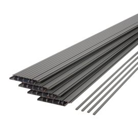 Terrassendielen AluClick – Farbe: grau, Querschnitt: 165,5 x 26,6 mm, Länge: 2,2 m