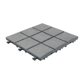 Terrassenfliese WPC Hellgrau - Abmessungen: 300 x 300 mm, Höhe: 24 mm