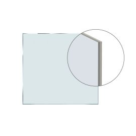 Verbundsicherheitsglas 2 x 4 mm - Ausführung: mit mattweißer Folie, Glasart: Float, Hinweis: Preis/m²