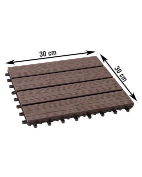 Terrassenfliese WPC Florenz - Abmessungen: 300 x 300 mm