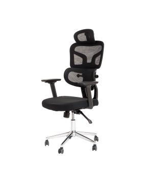 Bürostuhl Atlas - Abmessungen: 72 x 118-126 x 74,5 cm, Farbe: schwarz