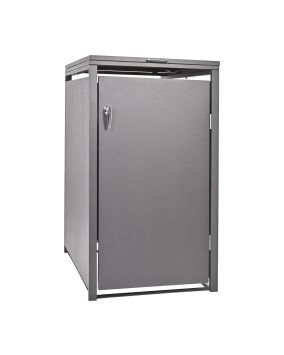 Mülltonnenbox 1-flügelig - Farbe: graualuminium, Breite: 66 cm, Höhe: 116 cm, Tiefe: 80 cm