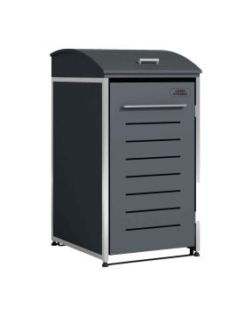 Mülltonnenbox 1-flügelig - Farbe: anthrazit, Breite: 72 cm, Höhe: 135,4 cm, Tiefe: 82,6 cm