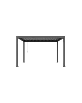 Pergola Dallas aus Stahl & Aluminium - Farbe: anthrazit, Länge: 4000 mm, Breite: 3000 mm, Höhe: 2500 mm