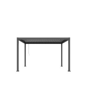Pergola Dallas aus Stahl & Aluminium - Farbe: anthrazit, Länge: 4000 mm, Breite: 3000 mm, Höhe: 2500 mm