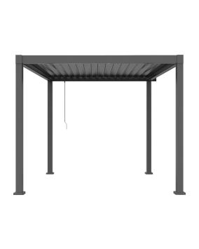 Pergola Dallas 3 m x 3 m aus Stahl & Aluminium - Farbe: anthrazit, Höhe: 2500 mm