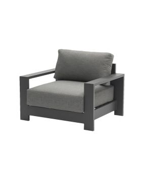 Loungesessel London aus Aluminium - Farbe: anthrazit, Maße: 1010  x 840 x 670 mm
