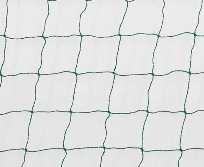 Ballfangnetz grün, 130 x 130 mm, Ø 3,5 mm aus PE, 4 seitig Seil - Höhe x Breite: 5 x 5 m