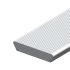 Aluminiumstufe rutschhemmend inkl. 2 Deckel und Schrauben - Ausführung: Edelstahloptik, Breite: 1000 mm, Tiefe: 270 mm