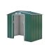 Gerätehaus Kompakt 2 - Farbe: grün, Dachlänge: 2130 mm, Dachbreite: 1270 mm, Gesamthöhe: 1850 mm