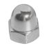 Hutmuttern Edelstahl M8, ø 8 mm, 6 Stück