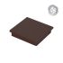 Alu Pfosten Abdeckkappe 60 x 60 mm - Farbe: schokobraun, Form: flach