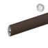 Alu Querlattenprofil 44 x 120 mm - Farbe: schokobraun, Länge: 300 cm, Höhe: 12 cm