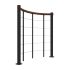 Brüstungsgeländer für Mod. Washington - Länge: 100 cm, Höhe: 90 cm, Farbe: schwarz, Holzart: Walnuss 
