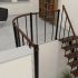 Brüstungsgeländer für Mod. Washington - Länge: 100 cm, Höhe: 90 cm, Farbe: schwarz, Holzart: Walnuss 